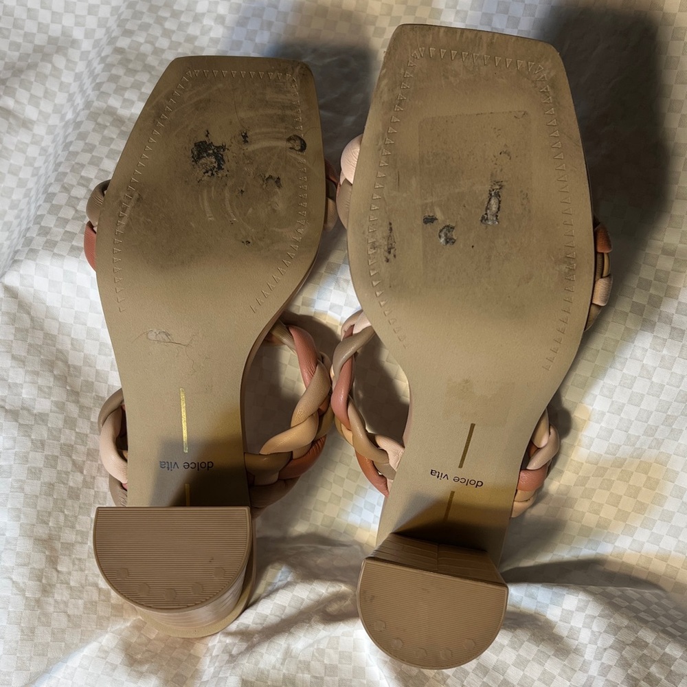 Dolce Vita Women's Braided Sandals - Pink and Tan - Picture 4 of 6